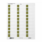 Etiket voor gele bloem (Full Sheet)