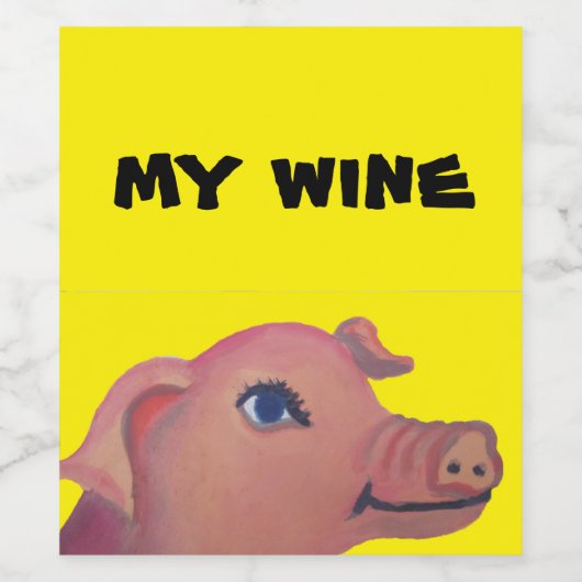 etiket voor gele varkenswijn (Enkel label)