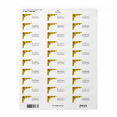 Etiket voor gele zonnebloem Rendement (Full Sheet)