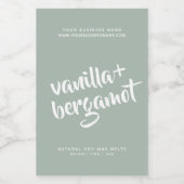 Etiket voor gematigde sojafsmelten (Enkel label)