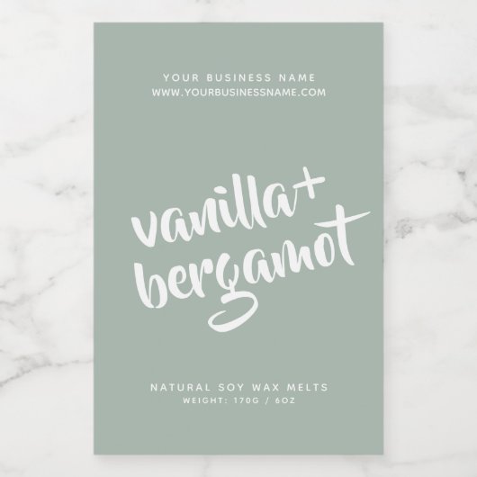 Etiket voor gematigde sojafsmelten (Enkel label)