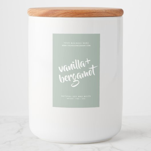 Etiket voor gematigde sojafsmelten (Voorkant)