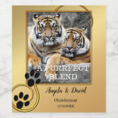 Etiket voor gepersonaliseerde Big Cats Tiger Wedde (Enkel label)