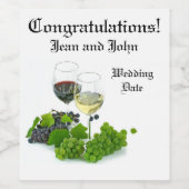 Etiket voor gepersonaliseerde congraten Wijnfles (Enkel label)