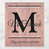 Etiket voor gepersonaliseerde familie wijn uit fle (Enkel label)