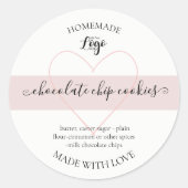 Etiket voor gepersonaliseerde homemade koekjes (Voorkant)