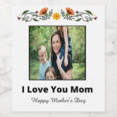 Etiket voor gepersonaliseerde Moederdag (Enkel label)