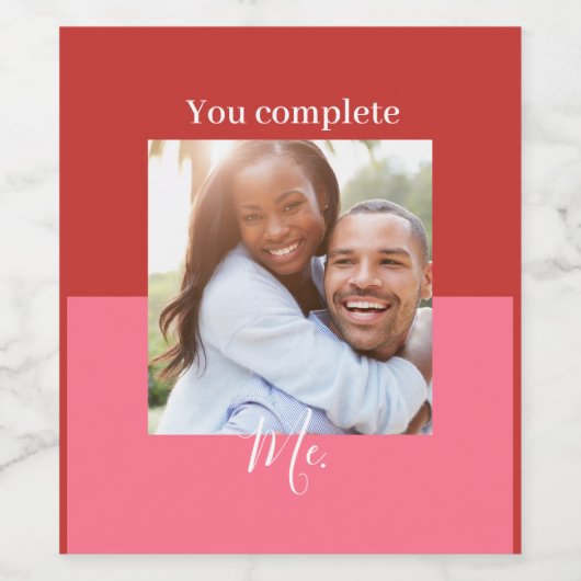 Etiket voor gepersonaliseerde Valentijnsdag (Enkel label)