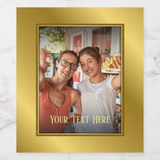 Etiket voor gepersonaliseerde wijn (Enkel label)