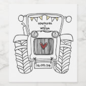 Etiket voor gevechtsflessen voor speciaal trekkend (Enkel label)