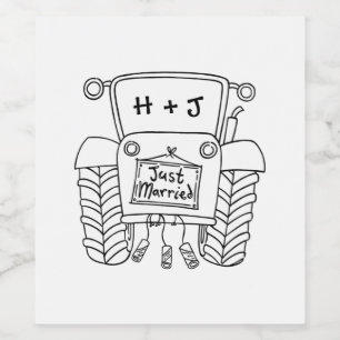 Etiket voor gevechtsflessen voor speciaal trekkend
