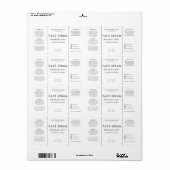 Etiket voor gezichtsserum druppelfles Salon Spa (Full Sheet)