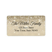 Etiket voor Gold- en White-kerstretouradres (Voorkant)