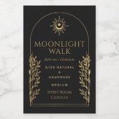 Etiket voor Goud en Rand Witchy Tarot Candle (Enkel label)