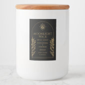 Etiket voor Goud en Rand Witchy Tarot Candle (Voorkant)