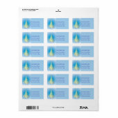 Etiket voor gouden kerstbomen (Full Sheet)