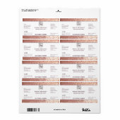 Etiket voor goudglitter voor professioneel roos (Full Sheet)