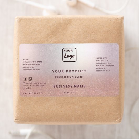 Etiket voor goudglitter voor professioneel roos (Insitu)