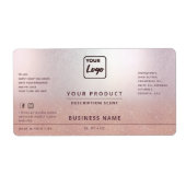 Etiket voor goudglitter voor professioneel roos (Voorkant)