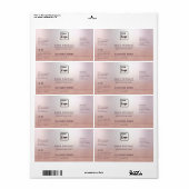 Etiket voor goudglitter voor professioneel roos (Full Sheet)