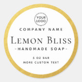 Etiket voor goudgrensproduct Faux (Voorkant)