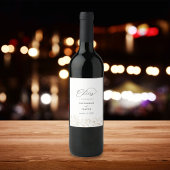 Etiket voor goudkleurige Floral Weddenschap 2