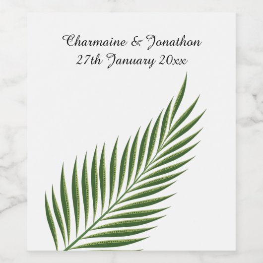 ETIKET VOOR GREEN FERN  WIJN (Enkel label)