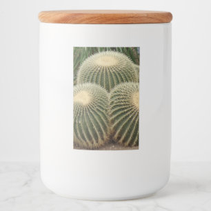 Etiket voor groene cactus voedselverpakking