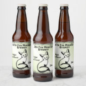 Etiket voor groene fox-bier (Flessen)