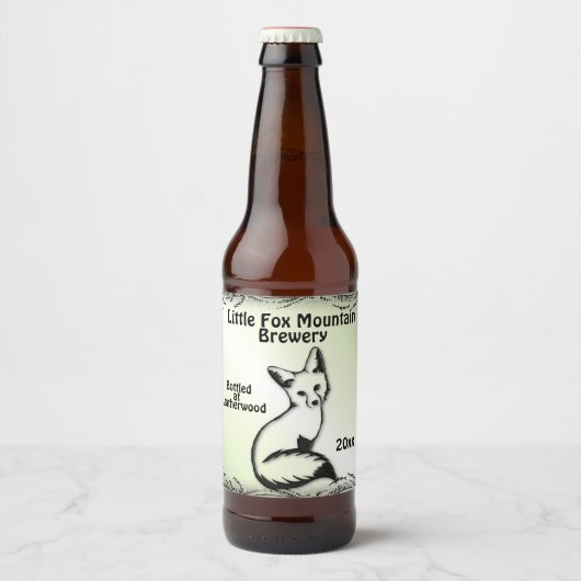 Etiket voor groene fox-bier (Voorkant)