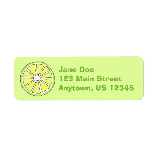 Etiket voor groene Limoen van citrusvruchten met p (Voorkant)