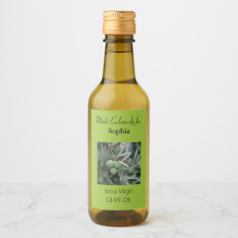 Etiket voor groene vertakking Olijfolie