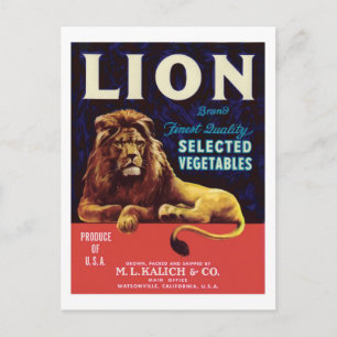 Etiket voor  groenten en fruit briefkaart