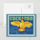 Etiket voor  groenten en fruit briefkaart (Voorkant / Achterkant)