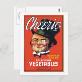 Etiket voor  groenten en fruit briefkaart (Voorkant / Achterkant)