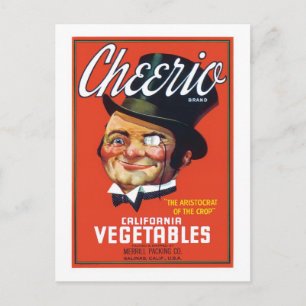 Etiket voor  groenten en fruit briefkaart