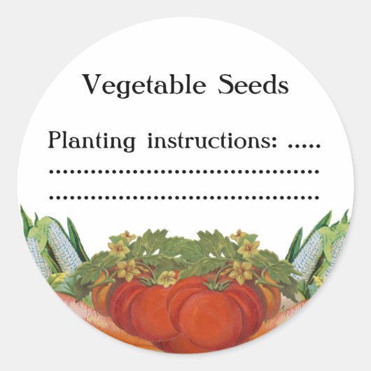 Etiket voor  groenten, op maat gesneden of inblikk (Voorkant)