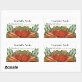 Etiket voor  groenten, op maat gesneden of inblikk (Vel)