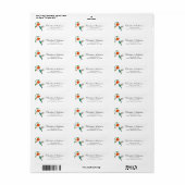 Etiket voor grote koeienvogels (Full Sheet)