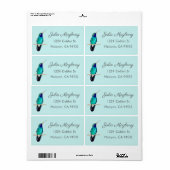 Etiket voor grote koeienvogels (Full Sheet)