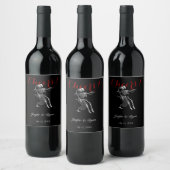 Etiket voor Halloween Wedding Wine (Flessen)