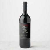 Etiket voor Halloween Wedding Wine (Voorkant)