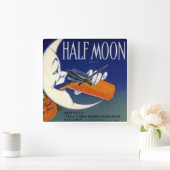 Etiket voor halve maan Sinaasappels Vierkante Klok (Huis)