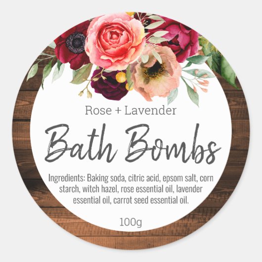 etiket voor handgemaakte bath-bomb (Voorkant)