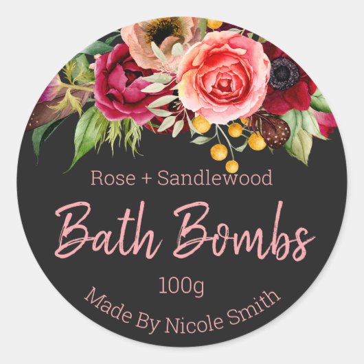  etiket voor handgemaakte bath-bomb (Voorkant)