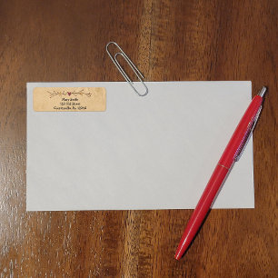 Etiket voor hart en sterretjes