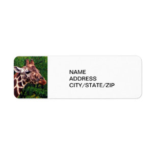 ETIKET VOOR HET ADRES VAN DE GIRAFFE INSTELLEN