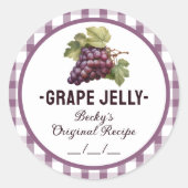 Etiket voor het inmaken van druivengelei met gerui (Voorkant)