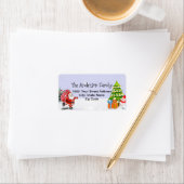 Etiket voor het kerstteken Ice Skating Address Lab (Insitu)