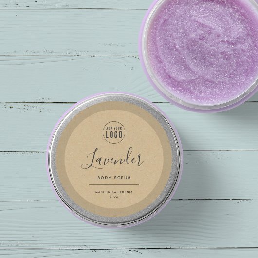 Etiket voor het Logo Border Kraft-product toevoege